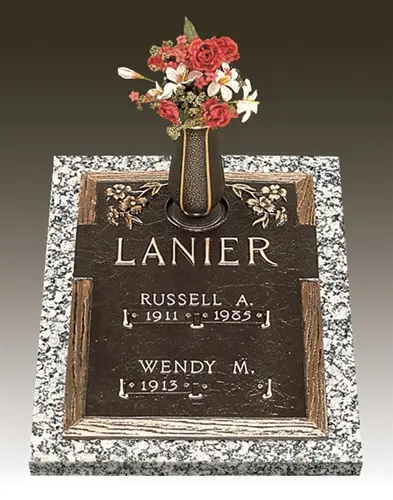 Dynasty Dogwood Double Interment Bronze Grave Marker