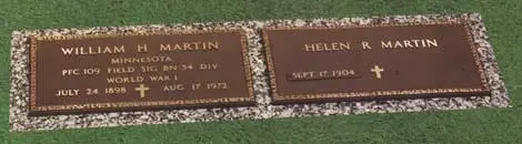 Simple Companion Memorial Bronze Grave Marker